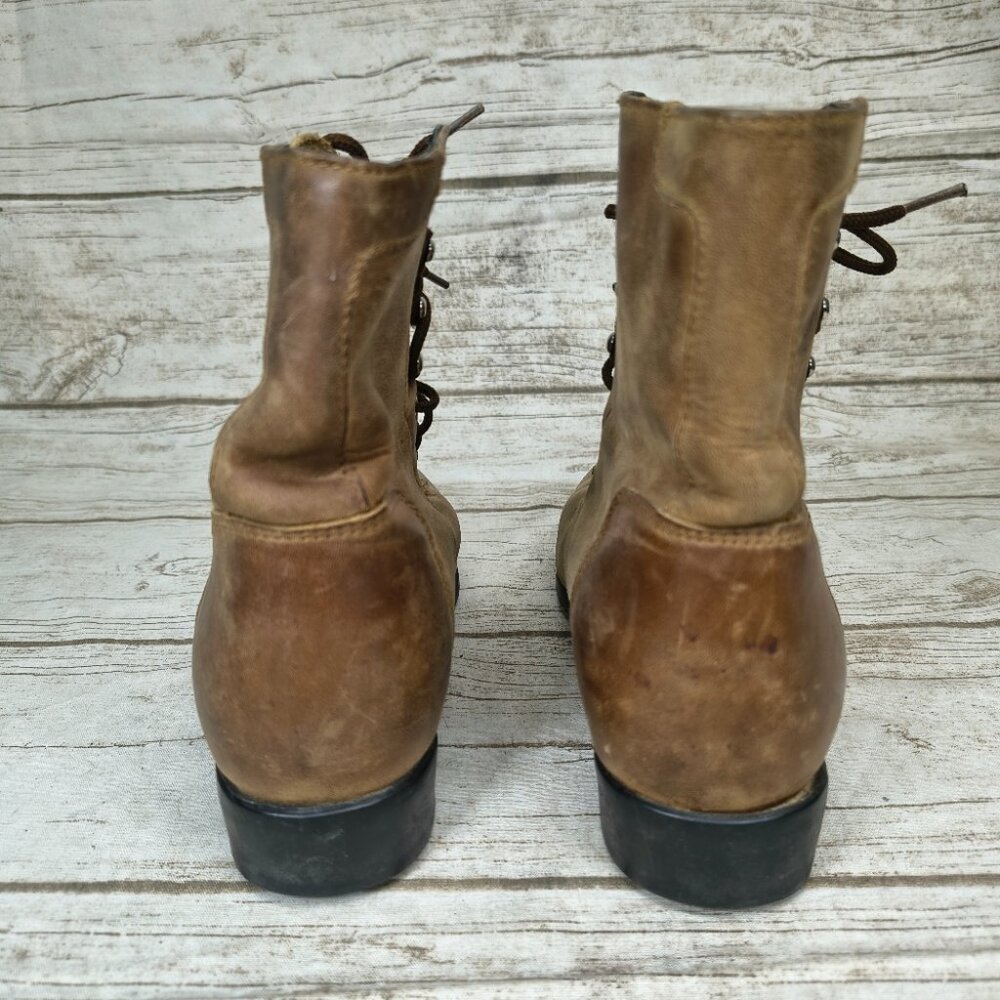 Ariat Brown Leather Western Paddock Kiltie Boots Size Women 7 - Picture 6 of 8